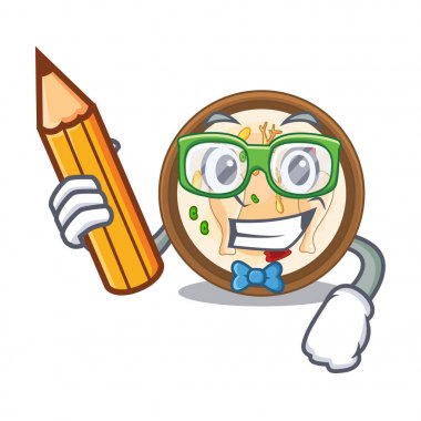 Öğrenci samgyetang maskot ile izole