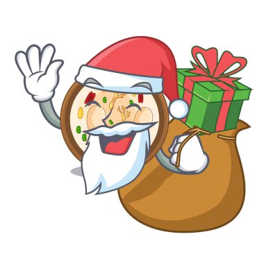 Bir karikatür plaka hediye samgyetang ile Santa