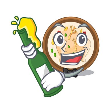 Çizgi film tabağında biralı samgyetang