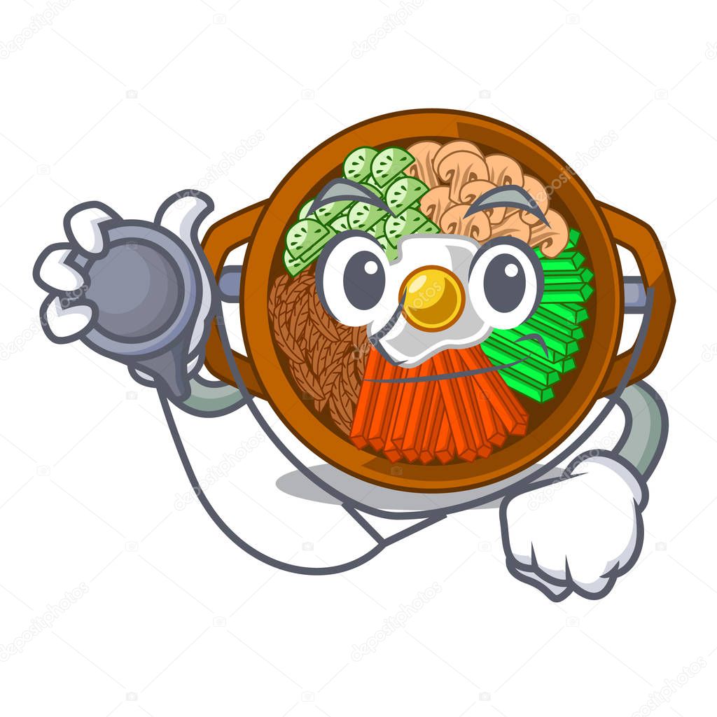 Doctor bibimbap isolated with in the character