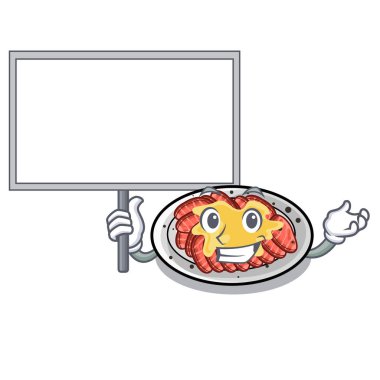 Getir kurulu carpaccio karikatür plakaları üzerinde servis edilir