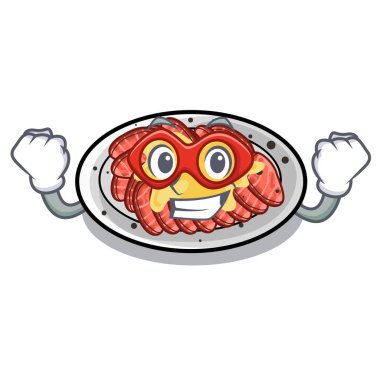 Ahşap karikatür tablo üzerinde Süper kahraman carpaccio