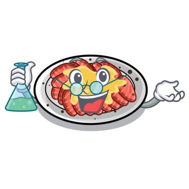 Ahşap karikatür tablo üzerinde Profesör carpaccio