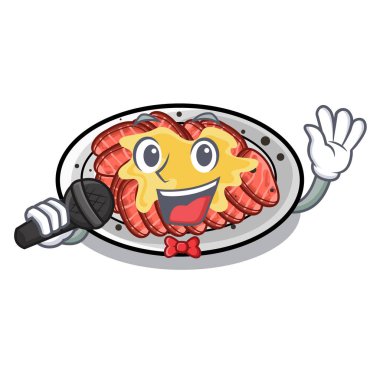 Şarkı carpaccio maskot ile izole