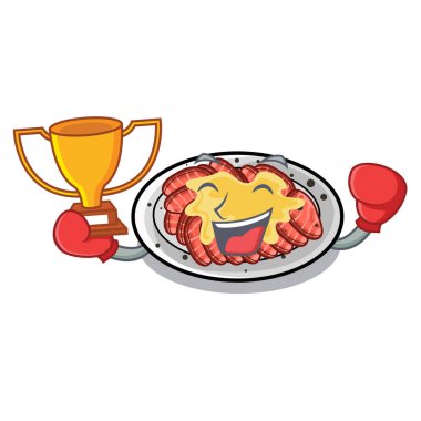 Bir karakter şeklinde boks kazanan carpaccio