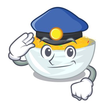 Bir tavada Polis karikatür kızarmış erişte