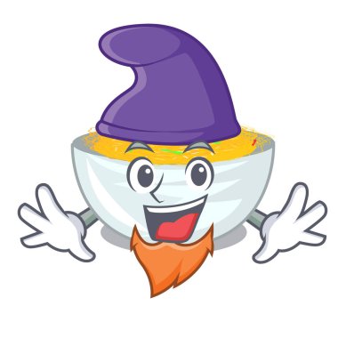 Bir tavada Elf karikatür kızarmış erişte