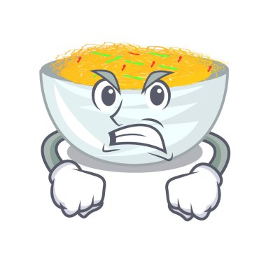 Kızgın Kızarmış erişte karikatür tavada servis