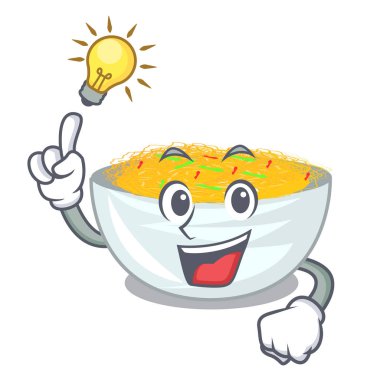 Maskot şeklinde kızarmış erişte bir fikir var