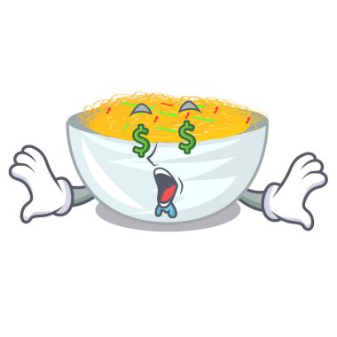 Maskot şeklinde Para göz kızarmış erişte