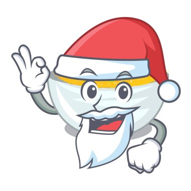 Maskot şeklinde Santa kızarmış erişte