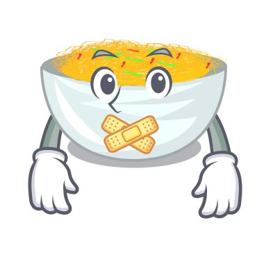 Maskot şeklinde sessiz kızarmış erişte