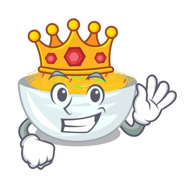 Maskot şeklinde Kral kızarmış erişte