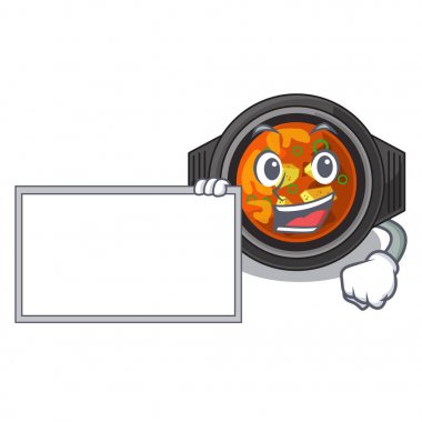 Maskot kasesinde servis edilen kimchi tighe ile.