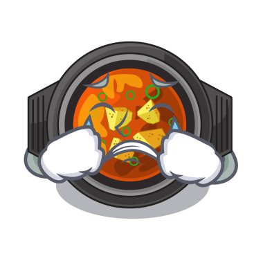 Karikatür şeklinde ağlayan kimchi tighe