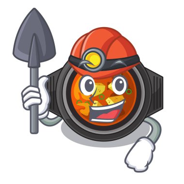 Karikatür şeklinde Madenci kimchi tighe