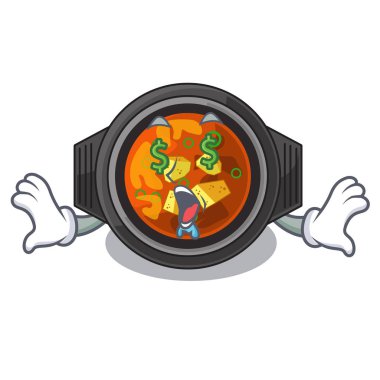 Karikatür tablo nun üzerinde para göz kimchi tighe