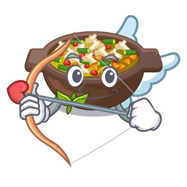Cupid minestrone karikatür ile izole