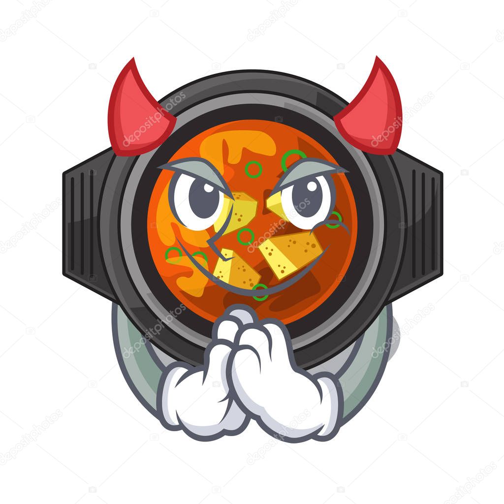 Devil kimchi tighe in the cartoon shape