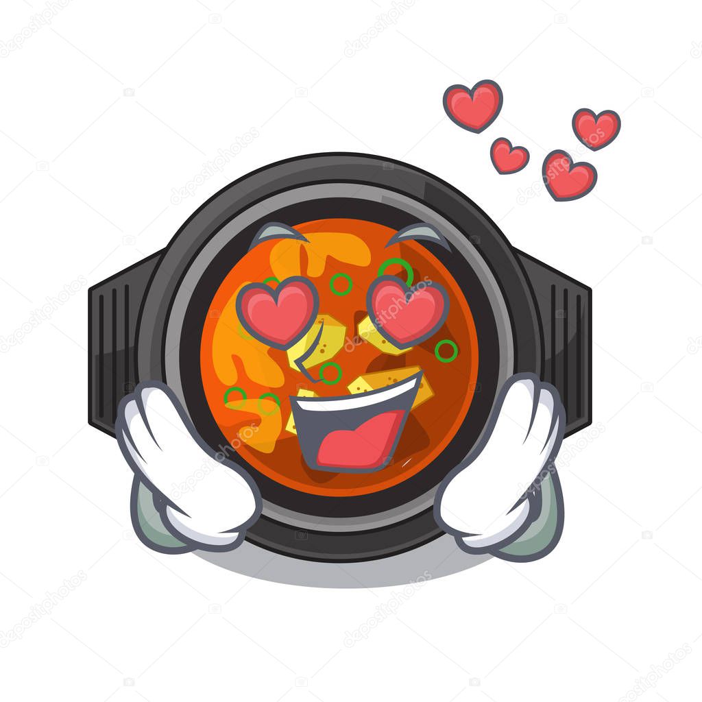 In love kimchi tighe in the cartoon shape