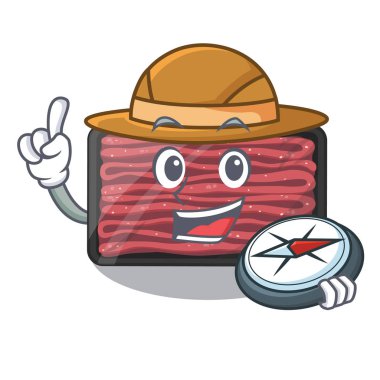 Karikatür buzdolabında Explorer kıyma