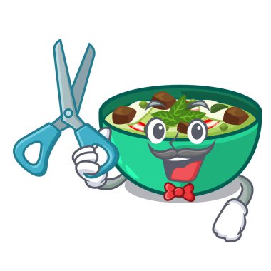 Berber yeşil crush karikatür kase servis