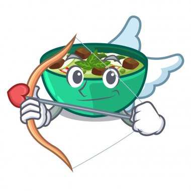 Cupid yeşil crush karikatür kase servis