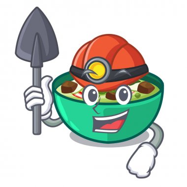 Karakter şeklinde Madenci yeşil köri