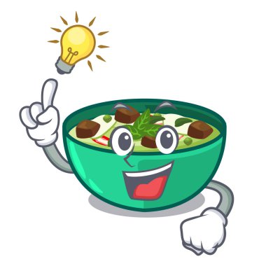 Karikatür ile izole bir fikir yeşil crush var