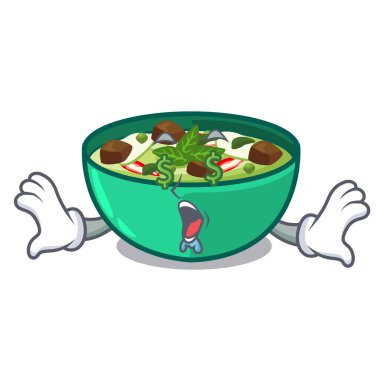 Para göz yeşil krush karikatür ile izole