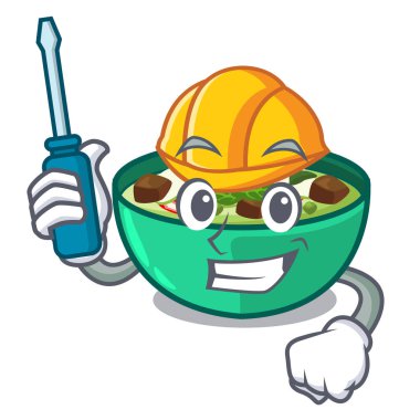 Otomotiv yeşil crush karikatür ile izole