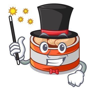 Karikatür mutfak dolabında Sihirbaz konserve ton balığı