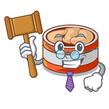 Karikatür mutfak dolabında Yargıç konserve ton balığı