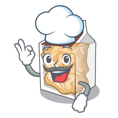 Şef domuz bir karikatür kavanozda kabukları