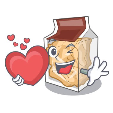 With heart pork rinds in the mascot shape