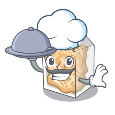 Maskot şeklinde gıda domuz kabukları ile Şef