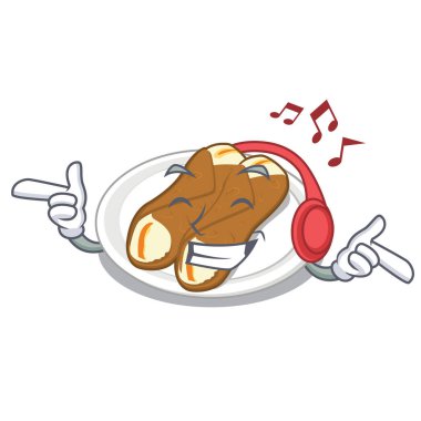 Karakter ile izole müzik cannoli dinleme