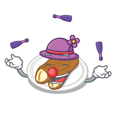 Bir karikatür şeklinde cannoli hokkabazlık