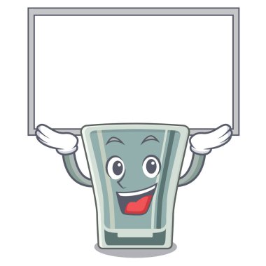 Up board çekim cam maskot ile izole