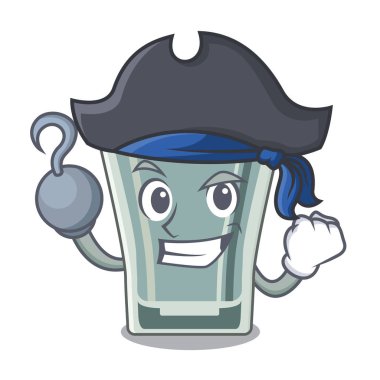 Korsan çekim cam maskot ile izole