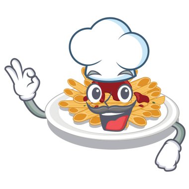 Bir karakter kase şef makarna