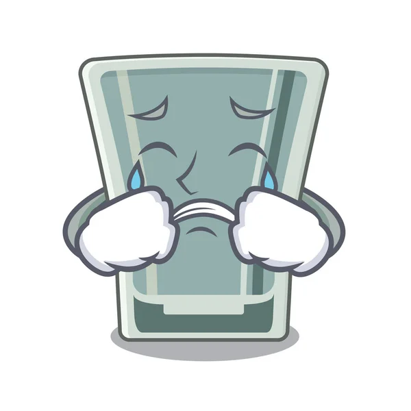 Pleurer personnage de verre tourné dans le réfrigérateur — Image vectorielle