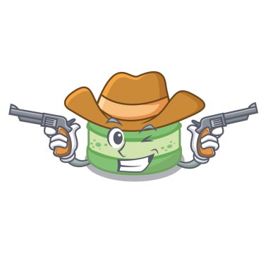 Tabak karikatür Kovboy fıstık kek
