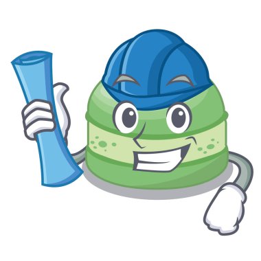 Karikatür buzdolabında Mimar fıstık kek