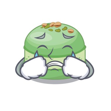 Ağlayan antep fıstığı kek karakteri izole