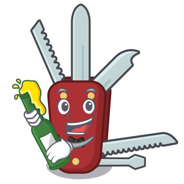 Çizgi film çantasında bira çakısıyla.