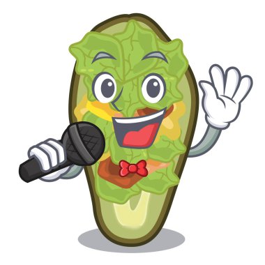 Bir karakter panosunda şarkı dolgulu avokado