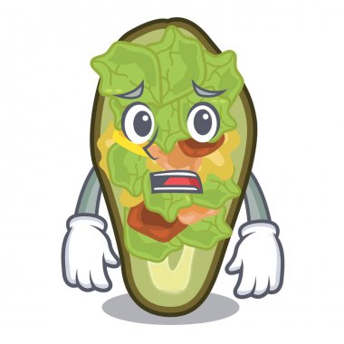 Bir karakter panosunda korkulan doldurulmuş avokado