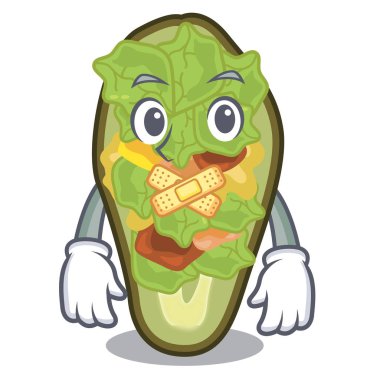 Maskot şeklinde sessiz doldurulmuş avokado