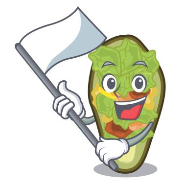 Maskot şeklinde bayrak doldurulmuş avokadoyla